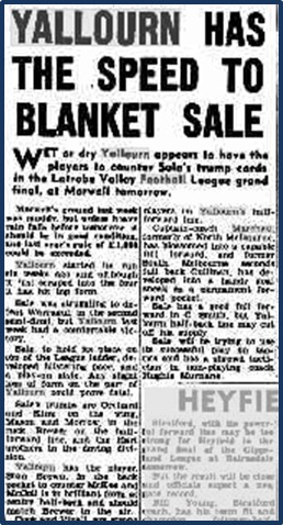 Yallourn v Sale 1955 Team