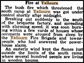 Fire at Yallourn 1932